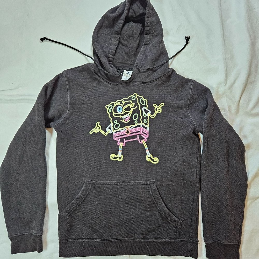 SpongeBob SquarePants Neon Finger Guns Hoodie,‎ size S